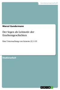 Der Segen als Leitmotiv der Erzelterngeschichten_cover