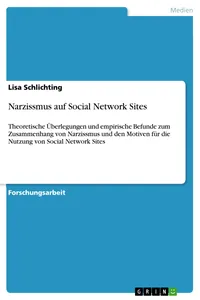 Narzissmus auf Social Network Sites_cover