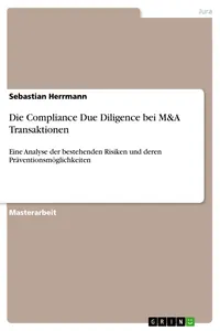 Die Compliance Due Diligence bei M&A Transaktionen_cover