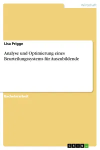 Analyse und Optimierung eines Beurteilungssystems für Auszubildende_cover