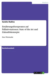 Ernährungstherapeuten auf Palliativstationen. State of the Art und Zukunftskonzepte_cover