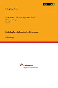 Kartellbußen als Problem im Steuerrecht_cover