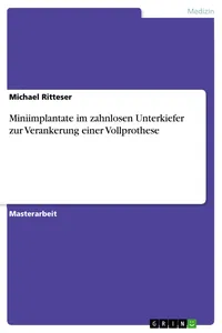 Miniimplantate im zahnlosen Unterkiefer zur Verankerung einer Vollprothese_cover