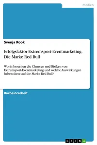 Erfolgsfaktor Extremsport-Eventmarketing. Die Marke Red Bull_cover