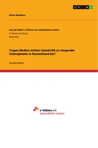 Tragen Medien mittels Islamkritik zu steigender Islamophobie in Deutschland bei?_cover