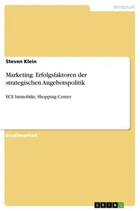 Marketing. Erfolgsfaktoren der strategischen Angebotspolitik_cover