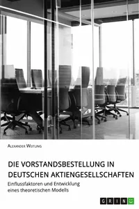 Die Vorstandsbestellung in deutschen Aktiengesellschaften_cover