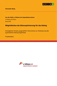 Möglichkeiten der Bilanzoptimierung für das Rating_cover