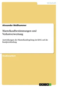 Mantelkaufbestimmungen und Verlustverwertung_cover