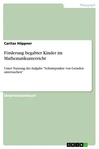 Förderung begabter Kinder im Mathematikunterricht_cover