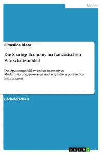 Die Sharing Economy im französischen Wirtschaftsmodell_cover