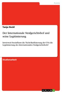 Der Internationale Strafgerichtshof und seine Legitimierung_cover