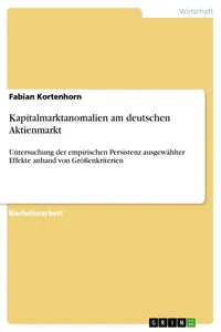 Kapitalmarktanomalien am deutschen Aktienmarkt_cover