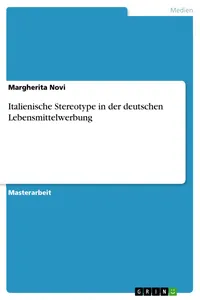 Italienische Stereotype in der deutschen Lebensmittelwerbung_cover