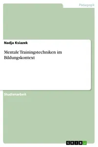 Mentale Trainingstechniken im Bildungskontext_cover