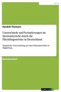 Unterschiede und Veränderungen im Sportunterricht durch die Flüchtlingsströme in Deutschland_cover