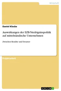 Auswirkungen der EZB-Niedrigzinspolitik auf mittelständische Unternehmen_cover