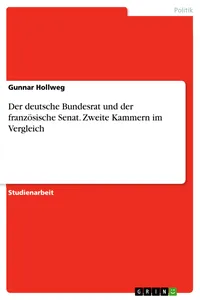 Der deutsche Bundesrat und der französische Senat. Zweite Kammern im Vergleich_cover
