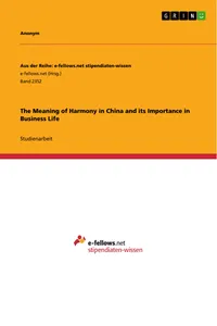 The Meaning of Harmony in China and its Importance in Business Life_cover