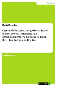 Orts- und Flurnamen der größeren Städte in der Schweiz. Historische und sprachgeschichtliche Einblicke zu Basel, Biel, Chur, Luzern und Brig-Gils_cover