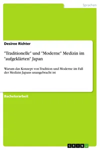 "Traditionelle" und "Moderne" Medizin im "aufgeklärten" Japan_cover