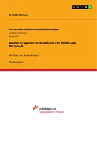 Medien in Spanien im Kreuzfeuer von Politik und Wirtschaft_cover