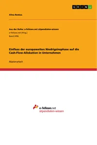 Einfluss der europaweiten Niedrigzinsphase auf die Cash-Flow-Allokation in Unternehmen_cover