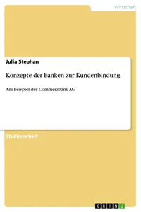 Konzepte der Banken zur Kundenbindung_cover
