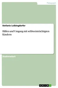 Hilfen und Umgang mit sehbeeinträchtigten Kindern_cover