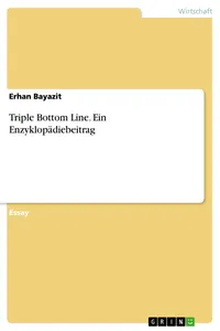 Triple Bottom Line. Ein Enzyklopädiebeitrag_cover