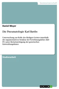 Die Pneumatologie Karl Barths_cover