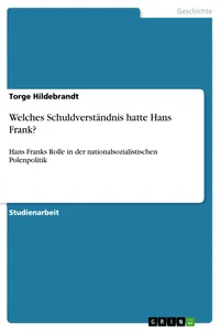 Welches Schuldverständnis hatte Hans Frank?_cover