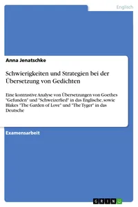 Schwierigkeiten und Strategien bei der Übersetzung von Gedichten_cover