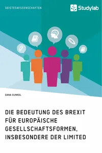 Die Bedeutung des Brexit für europäische Gesellschaftsformen, insbesondere der Limited_cover