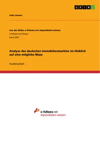 Analyse des deutschen Immobilienmarktes im Hinblick auf eine mögliche Blase_cover