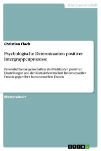 Psychologische Determinanten positiver Intergruppenprozesse_cover