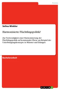 Harmonisierte Flüchtlingspolitik?_cover