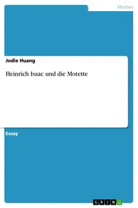 Heinrich Isaac und die Motette_cover