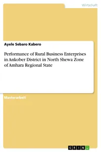 Performance of Rural Business Enterprises in Ankober District in North Shewa Zone of Amhara Regional State_cover