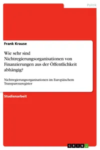 Wie sehr sind Nichtregierungsorganisationen von Finanzierungen aus der Öffentlichkeit abhängig?_cover