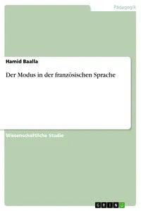 Der Modus in der französischen Sprache_cover