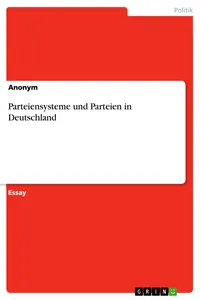 Parteiensysteme und Parteien in Deutschland_cover