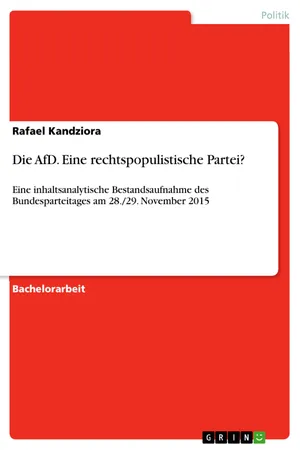Die AfD. Eine rechtspopulistische Partei?