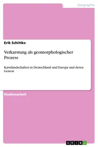 Verkarstung als geomorphologischer Prozess_cover