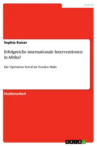 Erfolgreiche internationale Interventionen in Afrika?_cover