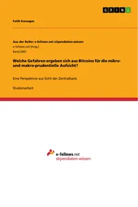 Welche Gefahren ergeben sich aus Bitcoins für die mikro- und makro-prudentielle Aufsicht?_cover