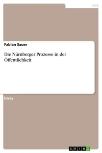 Die Nürnberger Prozesse in der Öffentlichkeit_cover