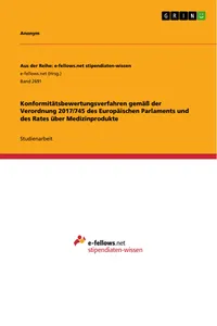 Konformitätsbewertungsverfahren gemäß der Verordnung 2017/745 des Europäischen Parlaments und des Rates über Medizinprodukte_cover