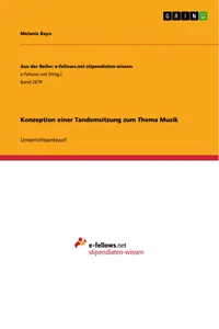Konzeption einer Tandemsitzung zum Thema Musik_cover