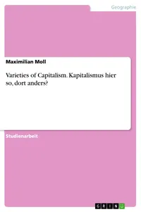 Varieties of Capitalism. Kapitalismus hier so, dort anders?_cover